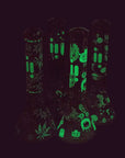 14" Infyniti Grapnic Glass Beaker Bong Glow in the Dark - INHALCO