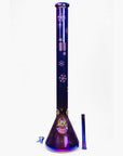 Infyniti metallic glass water bong front side blue purple