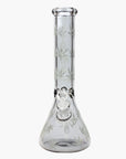 14" XTREME Glass Leaf Electroplated Beaker Bong