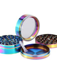 Herb Grinder Titanium Blue 2 inches- INHALCO