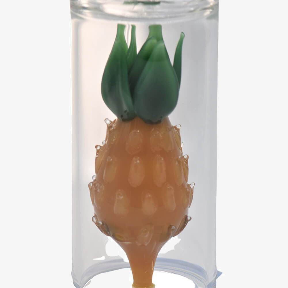 14&quot; Straight Tube Percolator Glass Pineapple Bong - INHALCO