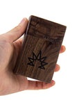 Wood Dugout With Glass One Hitter Pipe - INHALCO