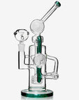 Double Recycler Glass Bong 13″ - INHALCO