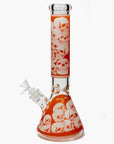 14" Infyniti Skull Glow In The Dark Beaker Bong - INHALCO