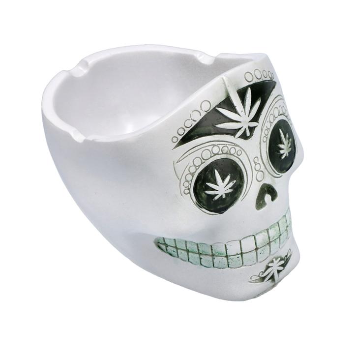 Resin White Skull Ash Tray – INHALCO