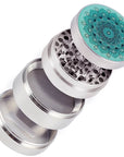 Mandala Grinder Silver 2.5 inches - INHALCO