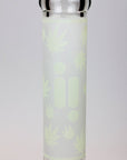 14" Infyniti Leaf Glow in the dark 7 mm glass bong