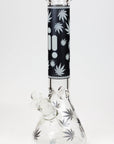 14" Infyniti Leaf Glow in the dark 7 mm glass bong