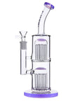 Purple Double Tree Perc Bong