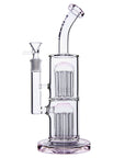 Bent Neck Double Tree Bong Pink