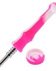 Silicone Nectar Collector Pink/White - INHALCO