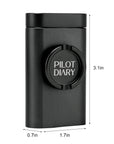 One Hitter Dugout With Mini Grinder Black - INHALCO