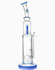 Bent Neck Double Perc Stemless Glass Bong - INHALCO