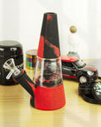 Fountain Silicone Glass Bong Red/Black -INHALCO