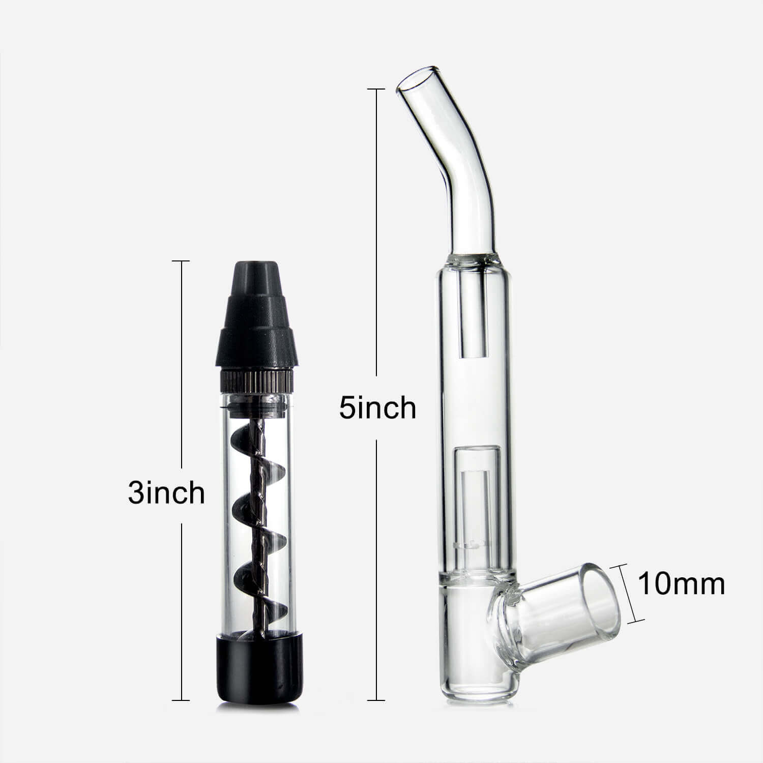 Skunk Labs Compact Twisty Glass Blunt Pipe Bubbler Set W/ Accessories for  sale online