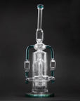 Double Recycler Glass Bong 13″ - INHALCO