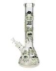 14" Infyniti Grapnic Glass Beaker Bong Glow in the Dark - INHALCO