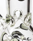 14" Infyniti Grapnic Glass Beaker Bong Glow in the Dark - INHALCO