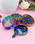 Rainbow Herb Grinder 4 Piece 2.5inches- INHALCO