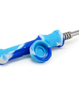 Silicone Nectar Collector Blue/White - INHALCO