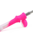 Silicone Nectar Collector Pink/White - INHALCO