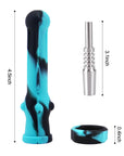 Silicone Nectar Collector Black/Blue - INHALCO