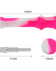 Silicone Nectar Collector Pink/White - INHALCO