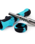 Silicone Nectar Collector Black/Blue - INHALCO