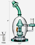 Mushroom Perc Glass Bong - INHALCO