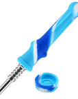 Silicone Nectar Collector Blue/White - INHALCO