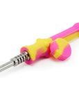 Silicone Nectar Collector Pink/Yellow - INHALCO
