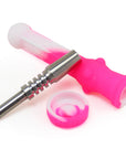 Silicone Nectar Collector Pink/White - INHALCO