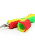 Silicone Dab Straw G/Y/R- INHALCO