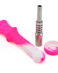 Silicone Nectar Collector Pink/White - INHALCO