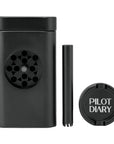 One Hitter Dugout With Mini Grinder Black - INHALCO