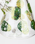 20" Skull Patterned Glass Water Pipe_4