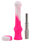 Silicone Nectar Collector Pink/White - INHALCO