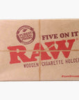 Raw Natural Wood Five On It Holder - INHALCO