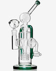 Double Recycler Glass Bong 13″ - INHALCO