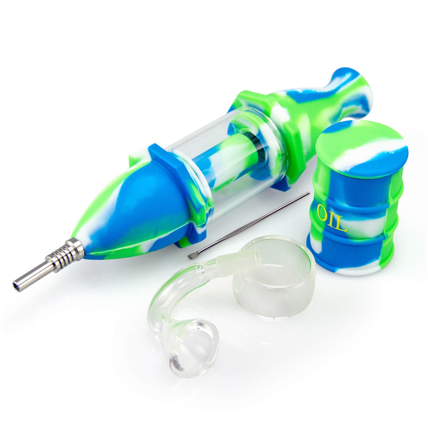 Silicone Honey Straw, Dab Kit with Silicone Container INHALCO