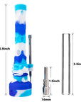 Glass Nectar Collector Straw With Silicone Cover - INHALCO