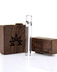 Wood Dugout With Glass One Hitter Pipe - INHALCO