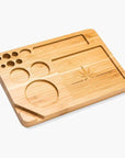 Discreet Smoker Bamboo Wooden Rolling Tray - INHALCO