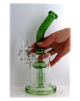 Green 10 inch Tree Perc Water Pipe