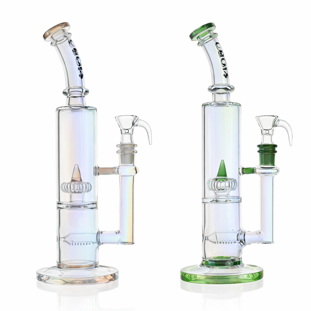 10" Dual Chamber Scientific Bong with Inline and Rocket Perc