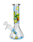 10" Cartoon Design Beaker Bong 4mm Thick Glass