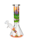 10" Cartoon Design Beaker Bong 4mm Thick Glass