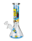 10" Cartoon Design Beaker Bong 4mm Thick Glass