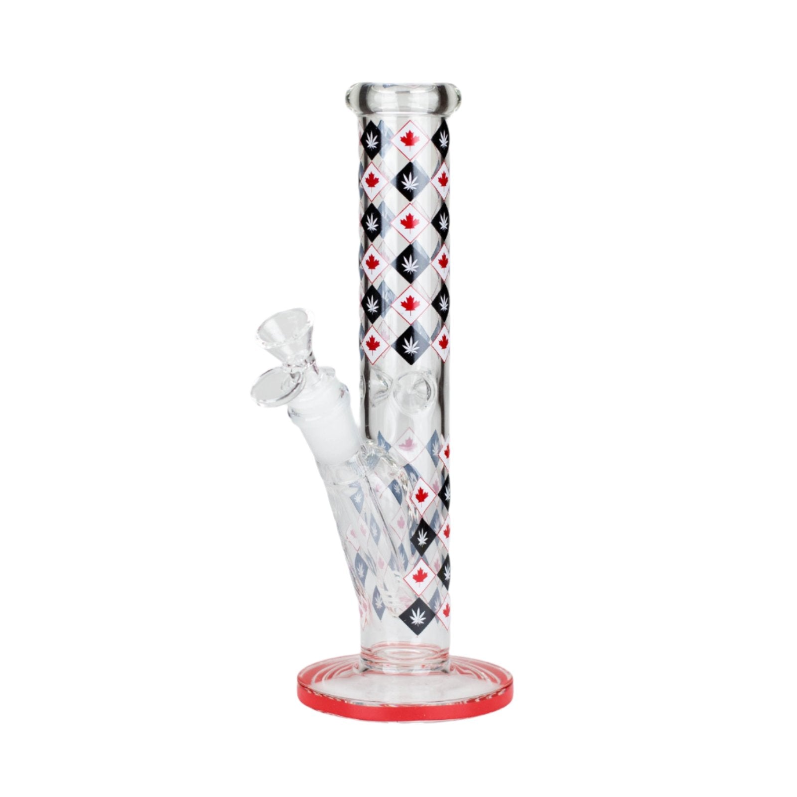 10" Color Maple Leaf Staight Bong