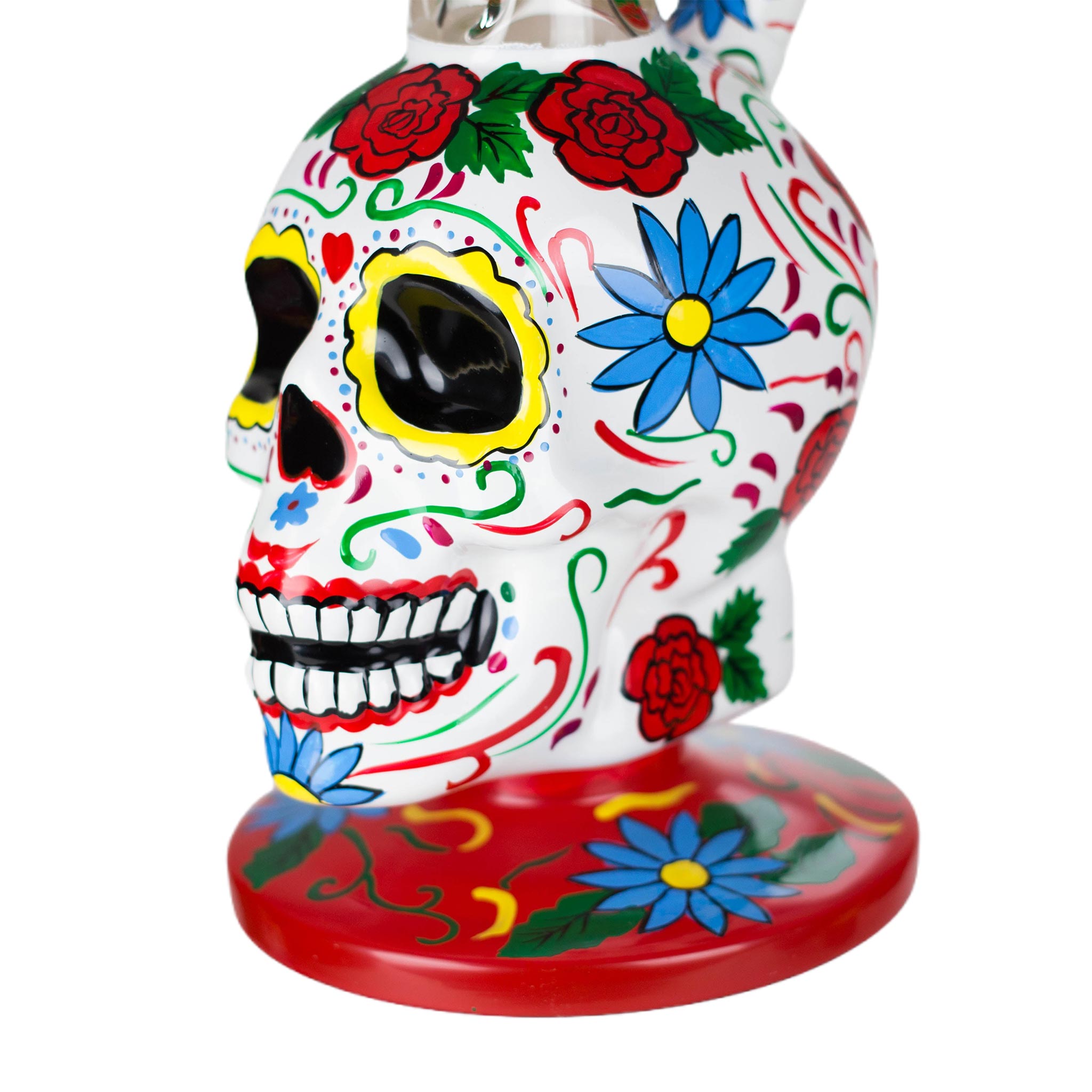 10&quot; Sugar Skull Water Pipes - inhalco